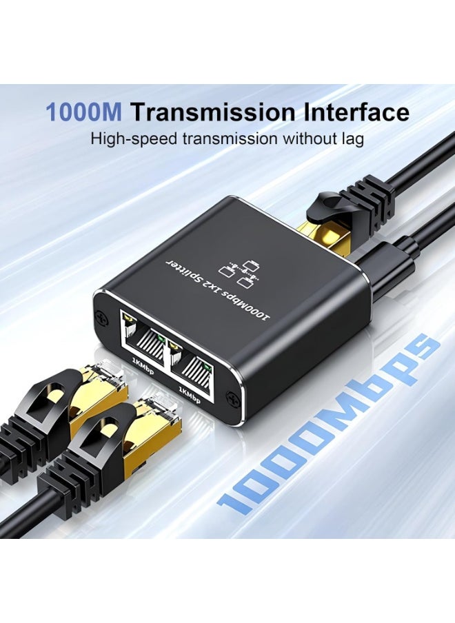 ماركة غير محددة مفتاح شبكة إيثرنت جيجابت 1 إلى 2 – مقسم إيثرنت عالي السرعة 1000Mbps مع كابل USB-C  - Image 5