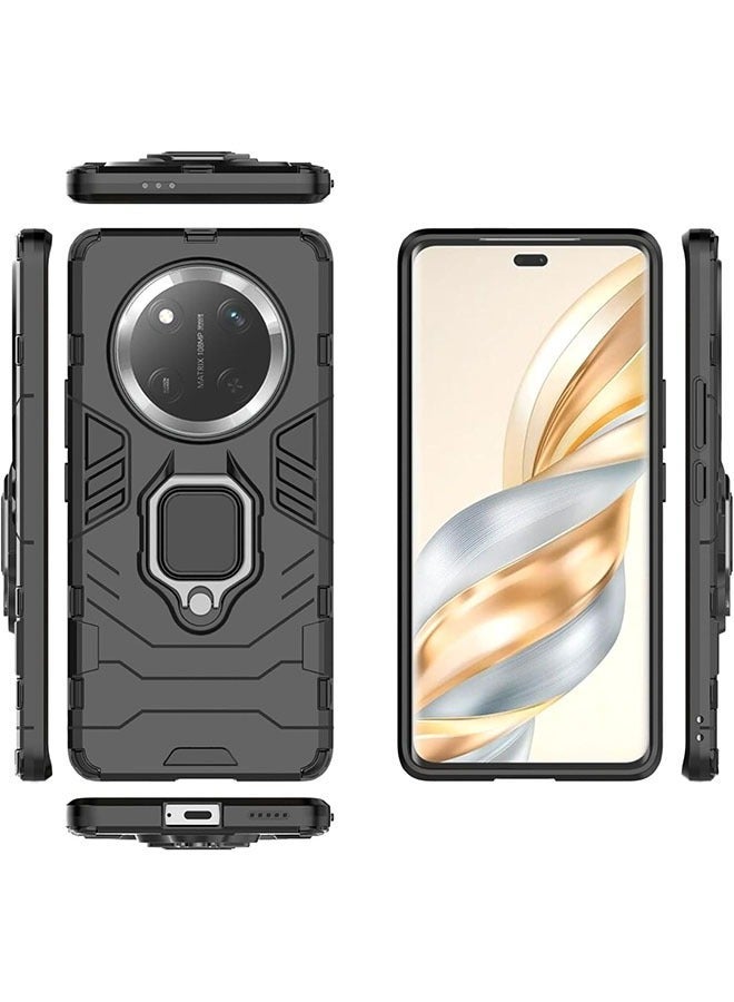 Honor X9c 5G Case Cover Protector Accessories with Camera Len Protection Anti-Scratch Shockproof Anti-Fingerprints Back Cover with 360 Car Mount Magnetic Ring Holder Case Protector - Image 2