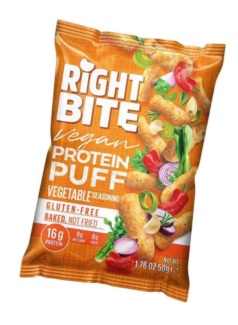 Right Bite Vegan Protein Puff Vegetable 50g - Nutrient-Rich Snack