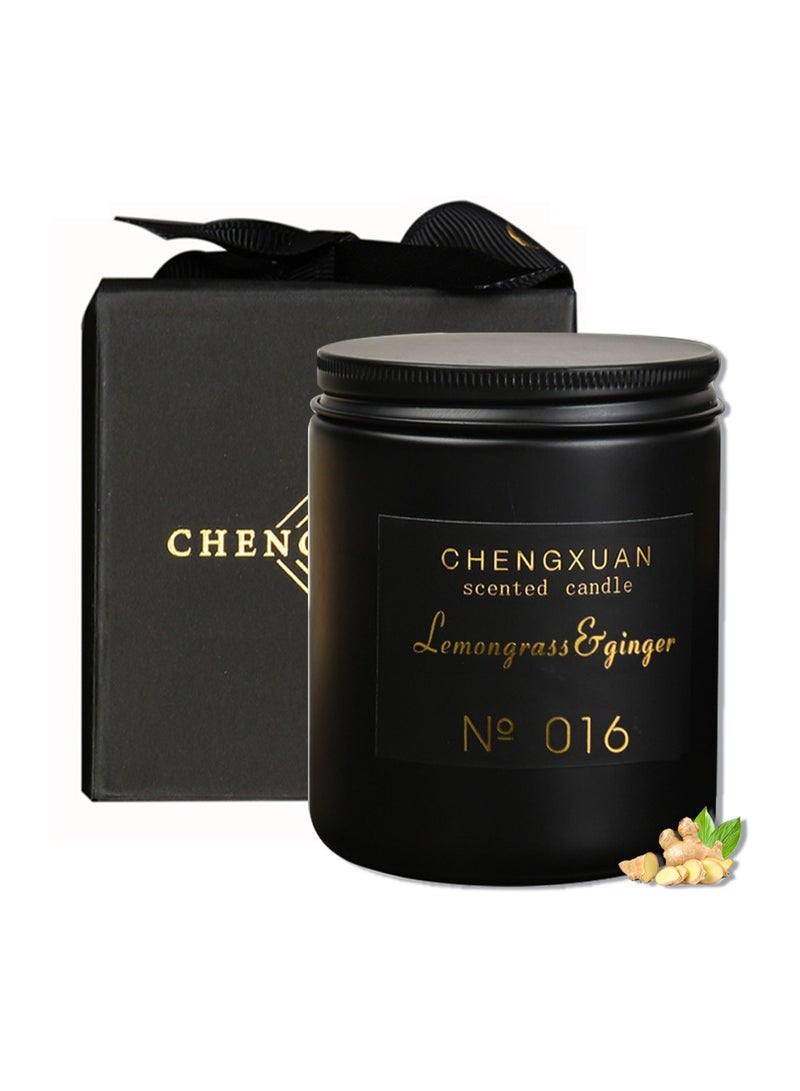 تشنغ شمعة معطرة، معطر جو طبيعي يدوم طويلاً، شمعة من شمع الصويا للنساء، 80 جرام (عشب الليمون والزنجبيل) - Image 1