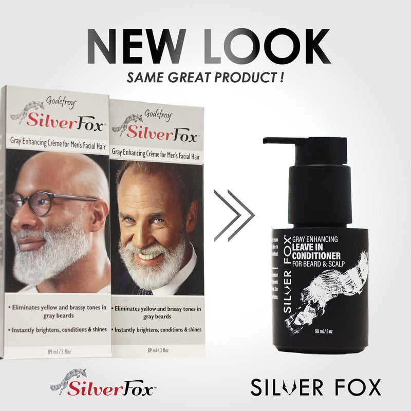Godefroy Silver Fox Gray Enhancing Beard Brightener For All Hair Types, Leave-In Conditioner Moisturizing Treatment for Gray & Silver Hair Non-Greasy Lightweight for Menâ€™s Beard & Scalp 3 OZ - Image 2