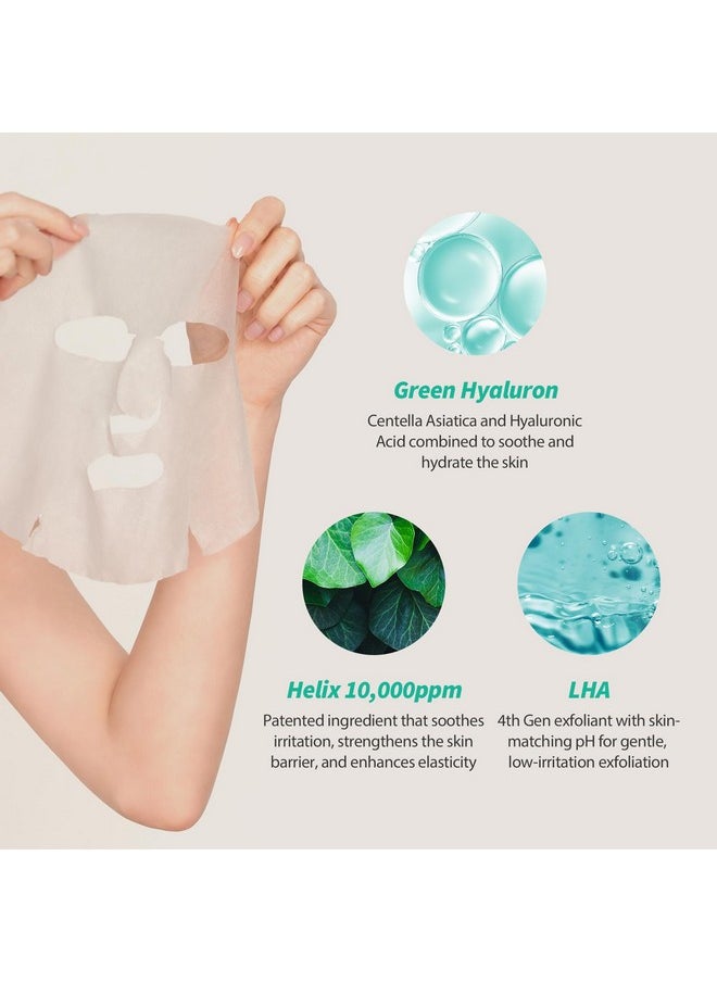 MILKTOUCH - MILKTOUCH Green Hyaluron Daily Soothing Sheet Mask Pack - Hydrating, Nourishing, and Revitalizing Face Masks for Glowing Skin, Anti-Aging, Moisturizing, and Soothing Effects (30pcs) for Daily Use - Image 1