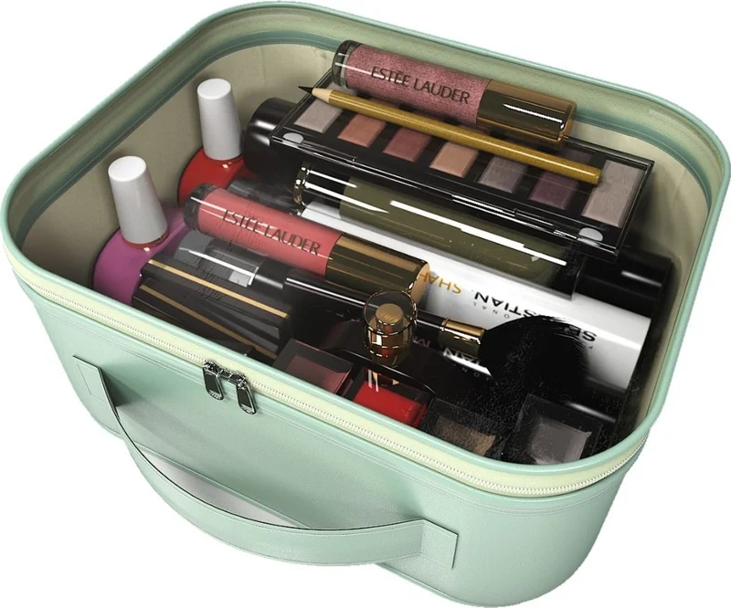 اكسيلايف Makeup Bag Transparent - Personal Care Bag Cosmetic Organizer