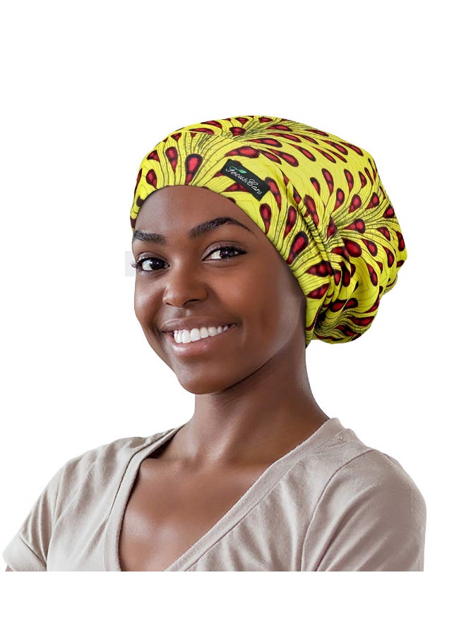 FocusCare Hair Cap for Sleeping Satin Lined Black Women with Locs Dreadlock Natural - Image 3