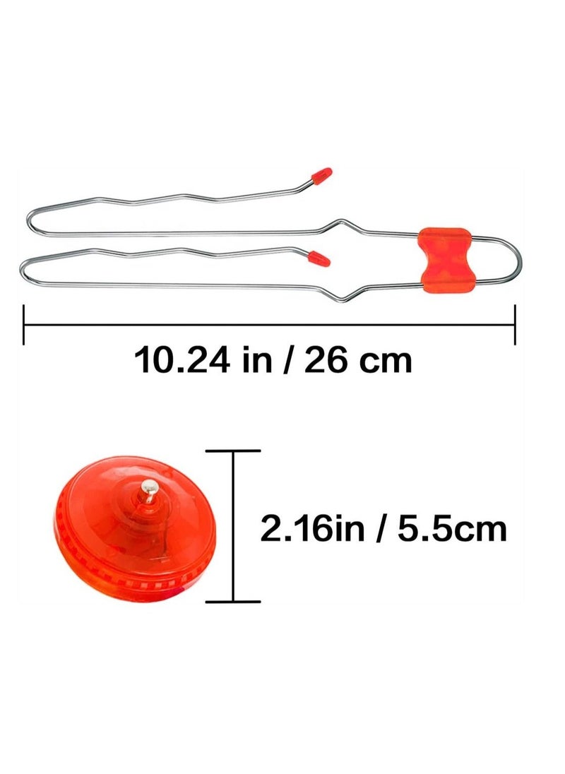Generic - 3 Pack Retro Magic Rail Twirlers, Kids Classic Vintage Toys, Light Up Magnetic Gyro Wheel Fidget Toys, Old Fashioned Trick Yoyo Gravity Stunt Toys Cool Fun Unique Gifts for 3+ Year Old Boys Girls - Image 1