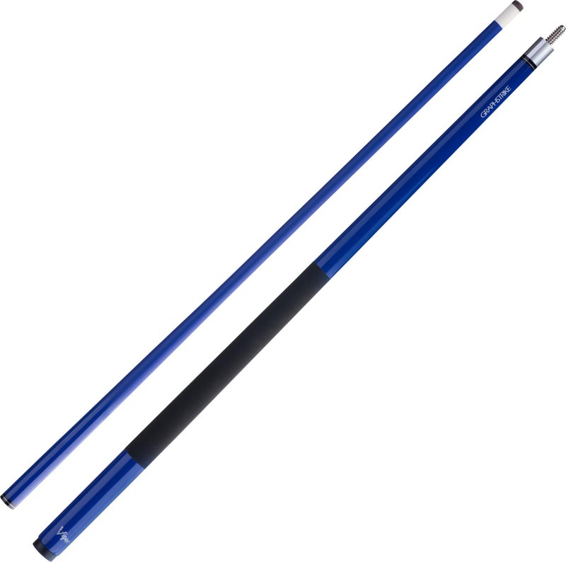 Viper Graphstrike 58" 2-Piece Fiberglass Graphite Composite Billiard/Pool Cue, Blue, with Veltex Wrap - Image 3