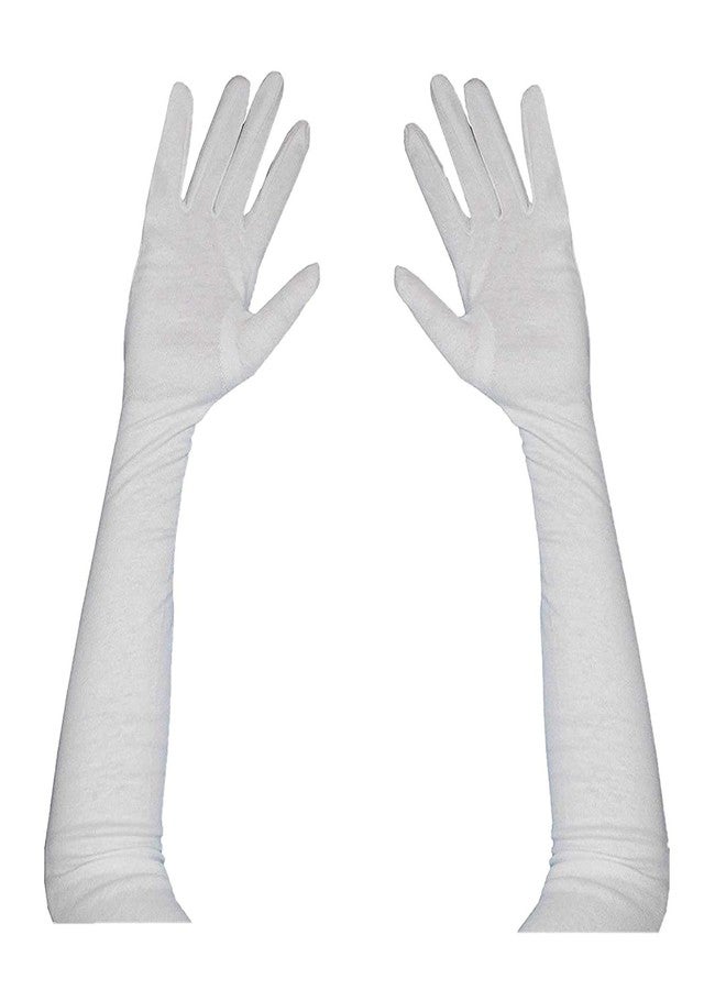 NESVIB Cotton Full Hand Glove For Summer, Dust & Sun Protection for Men, Women White Color - Image 4