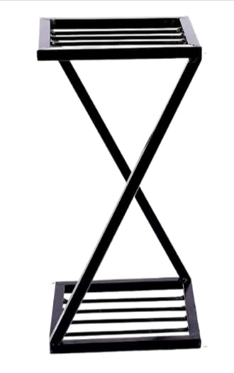 TRUPOT Multiple Black Metal Plant Stand for Balcony | Outdoor Indoor planter Z shape plant stand(ZST) - Image 1