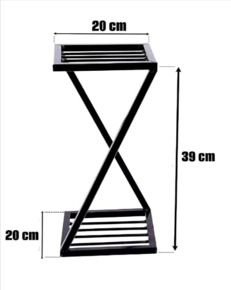 TRUPOT Multiple Black Metal Plant Stand for Balcony | Outdoor Indoor planter Z shape plant stand(ZST) - Image 3