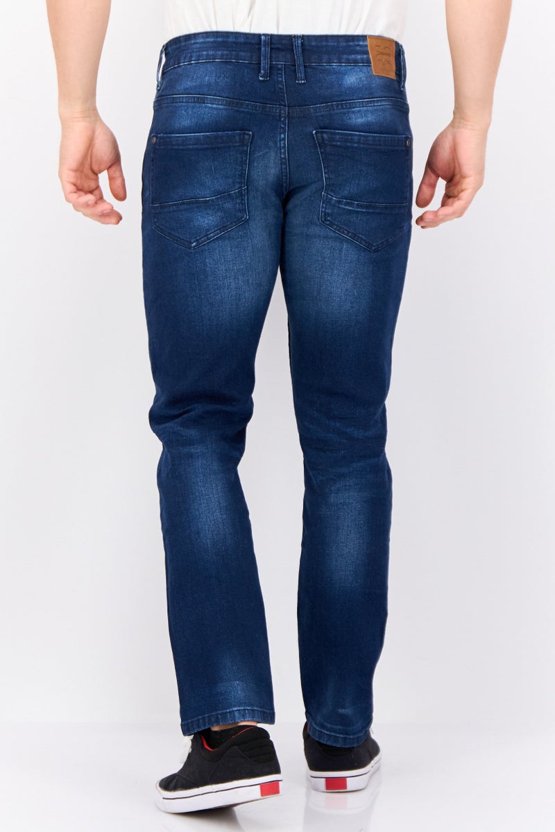 CROSSHATCH Men Slim Fit Wash Stretchable Denim, Blue - Image 2