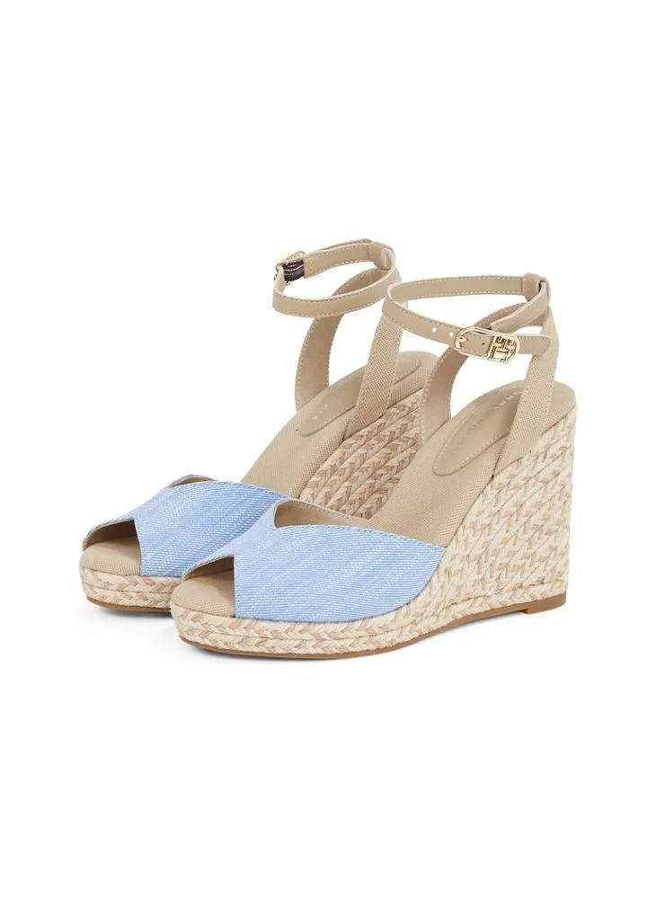 TOMMY HILFIGER CHAMBRAY HIGH WEDGE ESPADRILLES