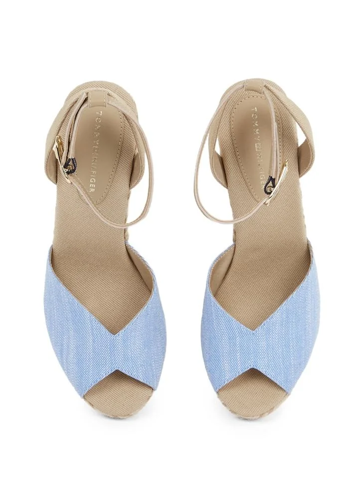 TOMMY HILFIGER CHAMBRAY HIGH WEDGE ESPADRILLES