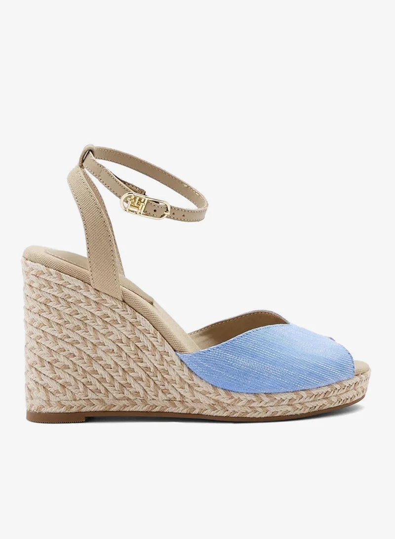 TOMMY HILFIGER CHAMBRAY HIGH WEDGE ESPADRILLES