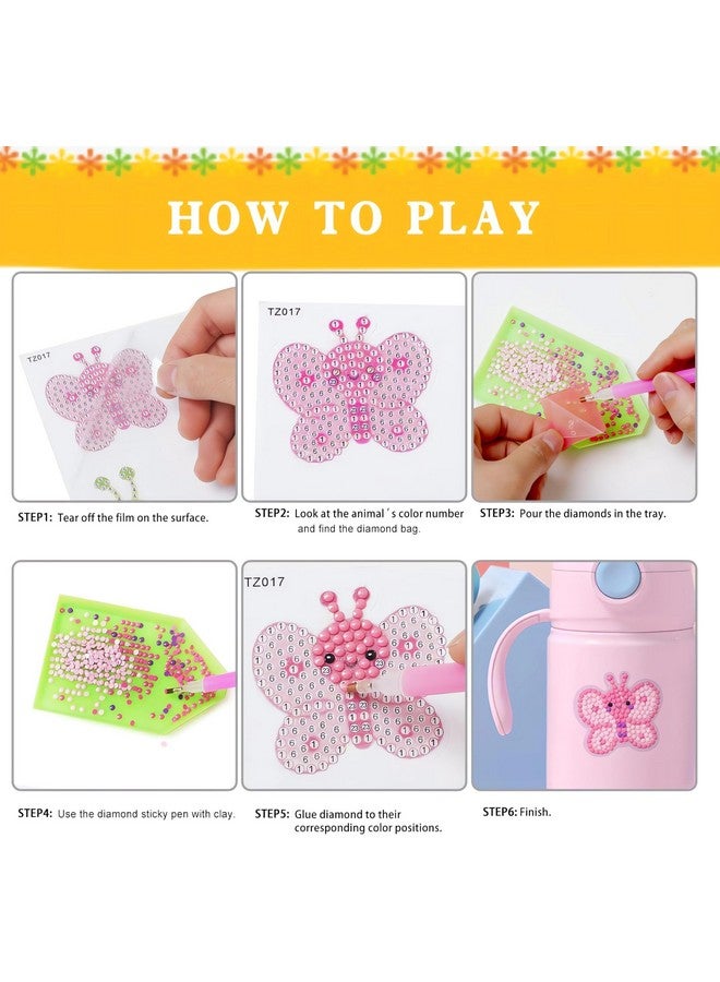 سيلي مي مجموعة SILLYME 8 ملصقات فنية لرسم الماس للأطفال - مجموعة رسم الماس للأطفال - مجموعة فن الماس للأطفال - مجموعة DIY للأطفال - هدية عيد ميلاد للبنات - Image 2