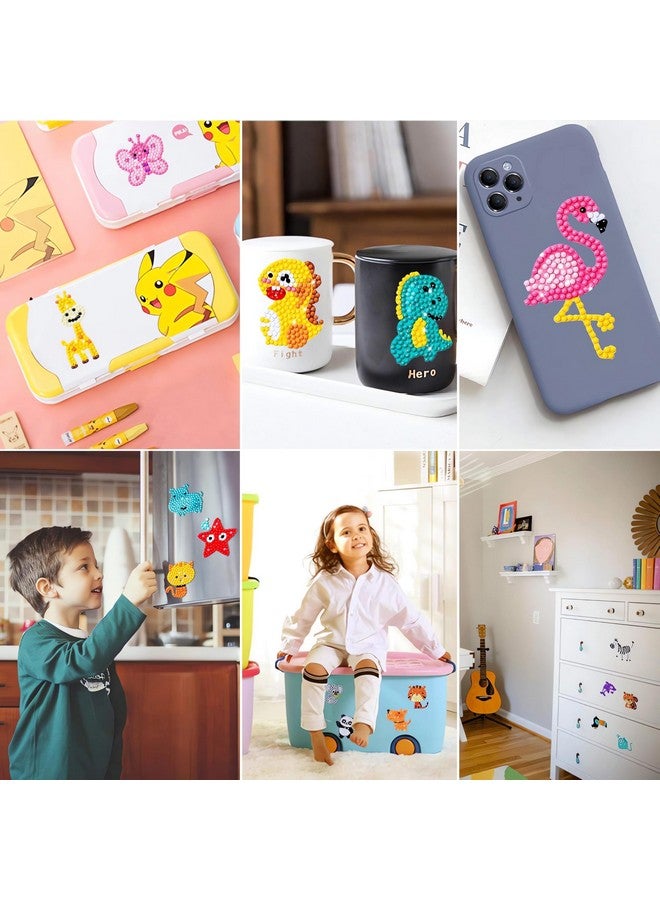 سيلي مي مجموعة SILLYME 8 ملصقات فنية لرسم الماس للأطفال - مجموعة رسم الماس للأطفال - مجموعة فن الماس للأطفال - مجموعة DIY للأطفال - هدية عيد ميلاد للبنات - Image 3