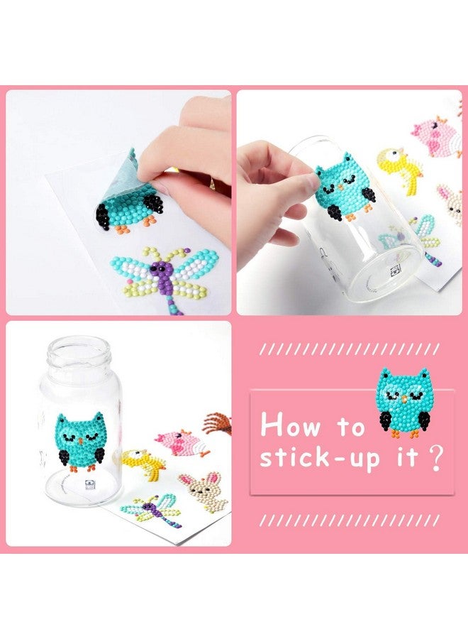 سيلي مي مجموعة SILLYME 8 ملصقات فنية لرسم الماس للأطفال - مجموعة رسم الماس للأطفال - مجموعة فن الماس للأطفال - مجموعة DIY للأطفال - هدية عيد ميلاد للبنات - Image 5