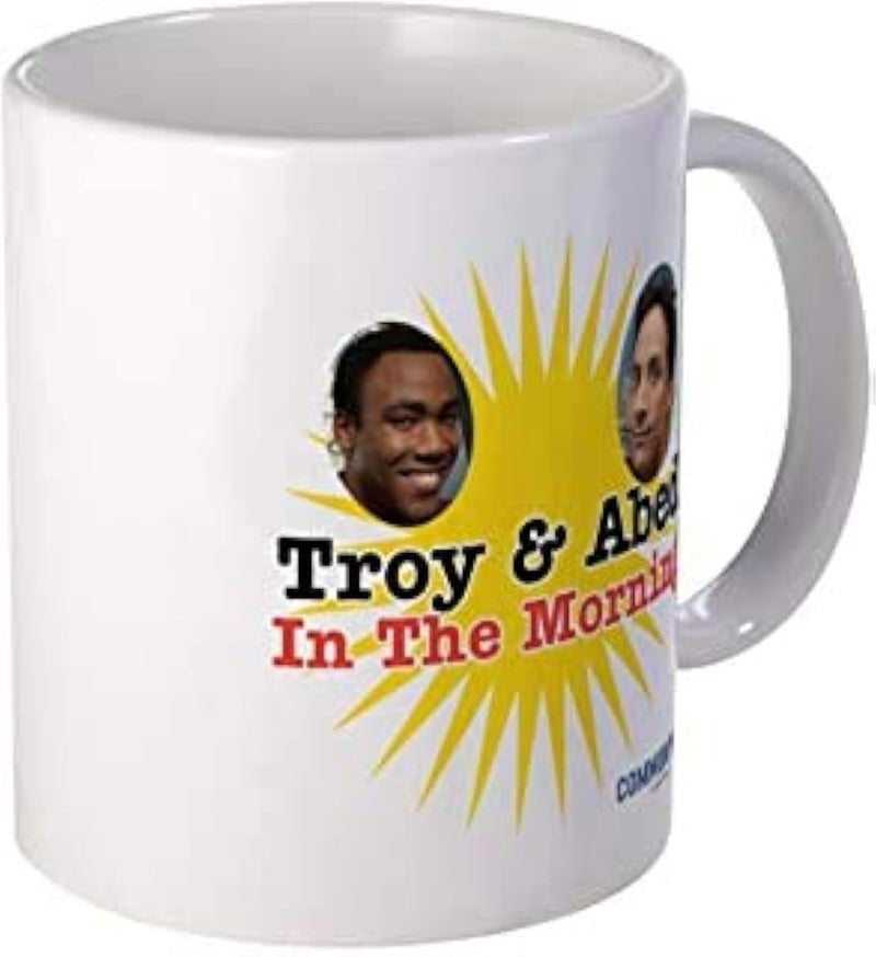 Troy and Abed In the Morning Community Mug 11oz Funny TV Show Cup Kitchen Drinkware