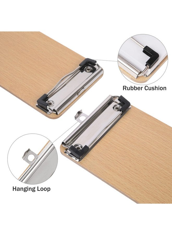 لوحات كتابة صغيرة مقاس A6، ألواح خشبية صغيرة للمكتب، لوحات كتابة صغيرة بحجم الفاتورة، لوحات كليب للمطاعم (مجموعة من 6) - Image 3