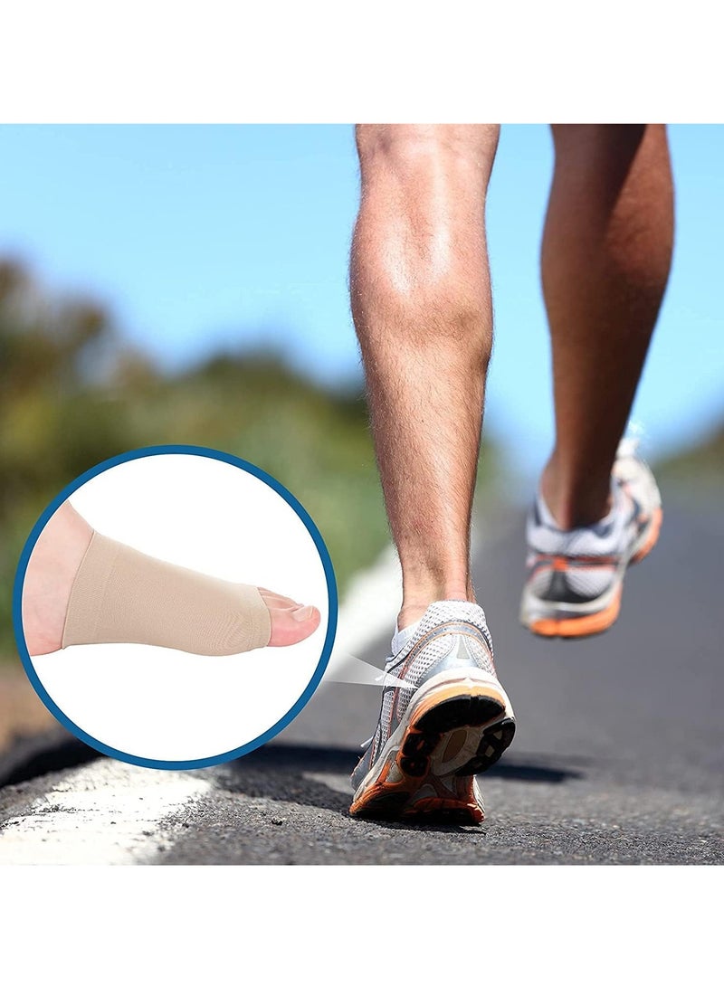 HW Foot Care Arch Support Sleeves for Foot Pain Compression Sleeve with Soft Cushion and Neoprene Elastic Reusable Gel Pad for Flat Foot Pain Relief Heel Spurs for both Women & Men - 1 Pair - Image 4