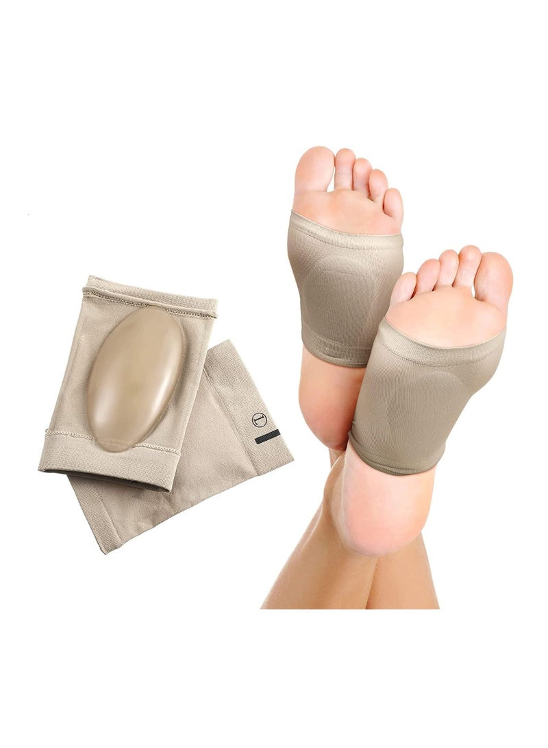 HW Foot Care Arch Support Sleeves for Foot Pain Compression Sleeve with Soft Cushion and Neoprene Elastic Reusable Gel Pad for Flat Foot Pain Relief Heel Spurs for both Women & Men - 1 Pair - Image 1
