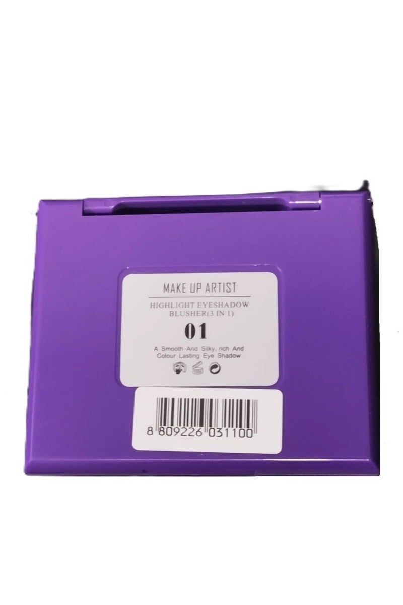 مايك آب أرتيست  3 في 1 إضاءة ,ظلال العيون و أحمر الخدود  رقم اللون 01 - Image 3