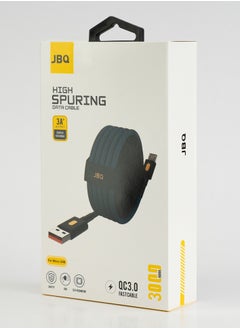 JBQ 3 Meter 3A Output Data Cable For Quick Charge USB A to Micro USB  - Image 3