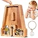 SummiDate Wooden Letter Piggy Bank for Kids Piggy Bank for Boys Girls Toddler Alphabet A Money Bank Personalized Initial Wood Coin Bank Gifts for Birthday Christmas Festival Baby Shower A - Image 4