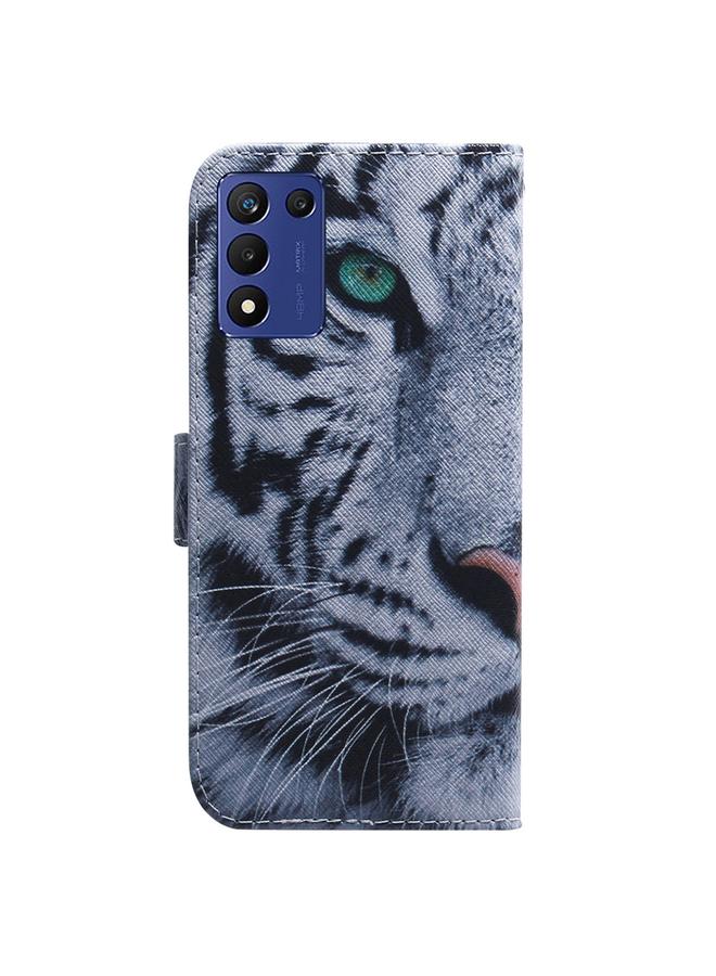 اس-توب جراب هاتف Realme Q3S / Q3T / 9 SE / 9 5G Speed، جراب هاتف جلدي قابل للطي برسومات ملونة - Image 3