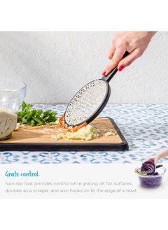 Dreamfarm Ograte – Coarse 6mm | Food Grater with 2Way Blades for Efficient Grating | Lemon Zester Tool | NonSlip Foot for Greater Control | Orange  - Image 3