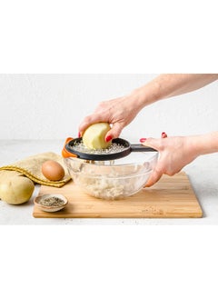 Dreamfarm Ograte – Coarse 6mm | Food Grater with 2Way Blades for Efficient Grating | Lemon Zester Tool | NonSlip Foot for Greater Control | Orange  - Image 5