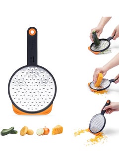 Dreamfarm Ograte – Coarse 6mm | Food Grater with 2Way Blades for Efficient Grating | Lemon Zester Tool | NonSlip Foot for Greater Control | Orange  - Image 1