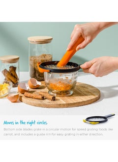 Dreamfarm Ograte – Coarse 6mm | Food Grater with 2Way Blades for Efficient Grating | Lemon Zester Tool | NonSlip Foot for Greater Control | Orange  - Image 4