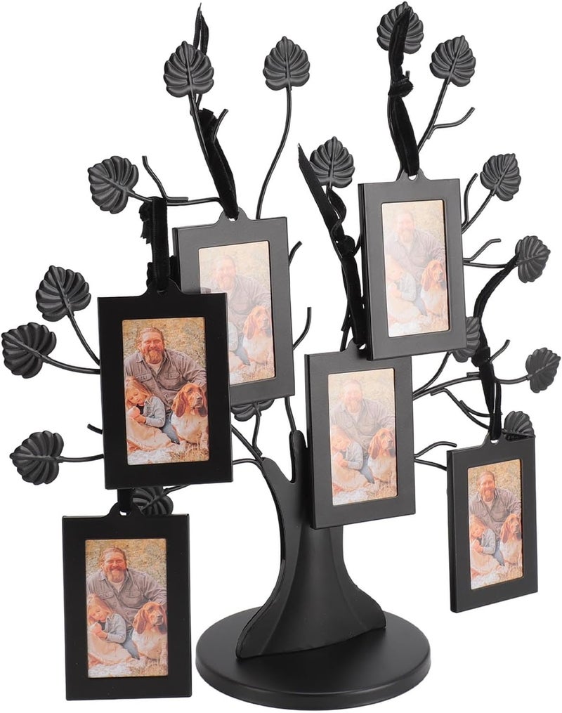 Family Tree Picture Frame with 6 Hanging Photo Frames, Iron, 11x12 Inch - Stylish Home Decor, Multipurpose Display, Ideal Gift for Family Memories - Image 4