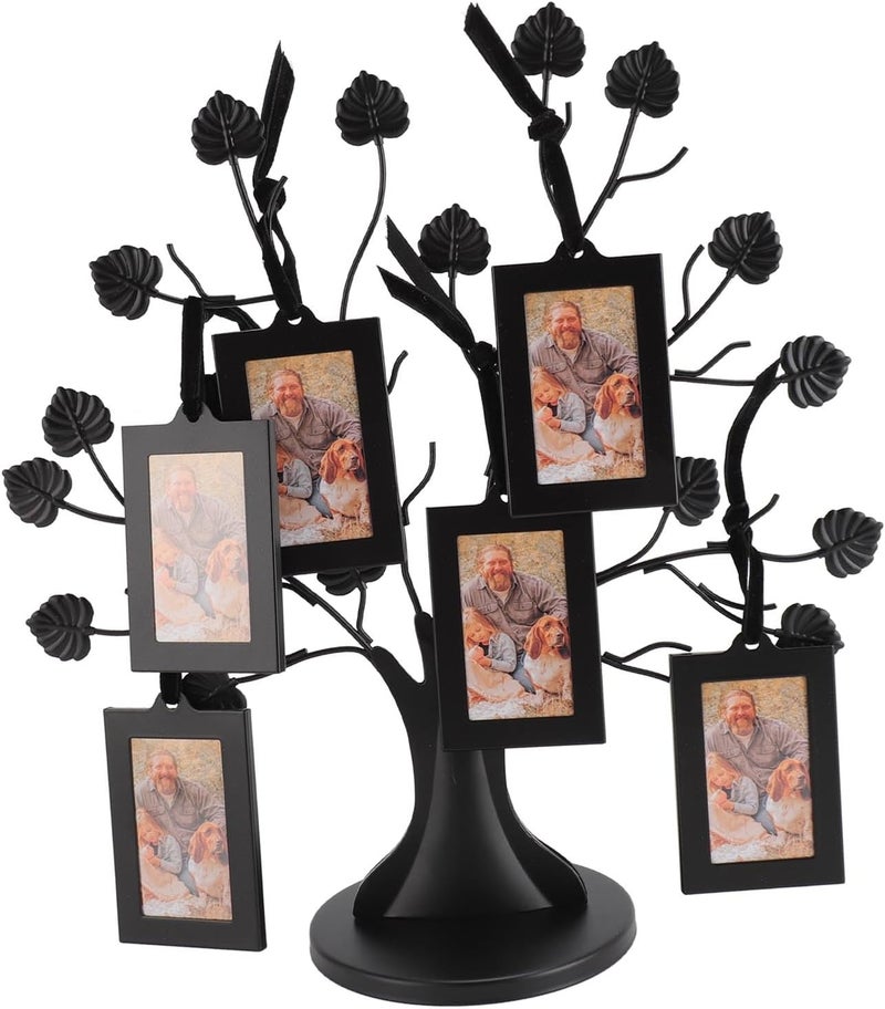 Family Tree Picture Frame with 6 Hanging Photo Frames, Iron, 11x12 Inch - Stylish Home Decor, Multipurpose Display, Ideal Gift for Family Memories - Image 2