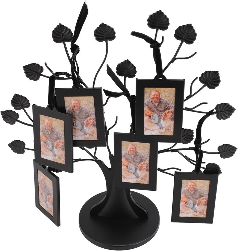 Family Tree Picture Frame with 6 Hanging Photo Frames, Iron, 11x12 Inch - Stylish Home Decor, Multipurpose Display, Ideal Gift for Family Memories - Image 3