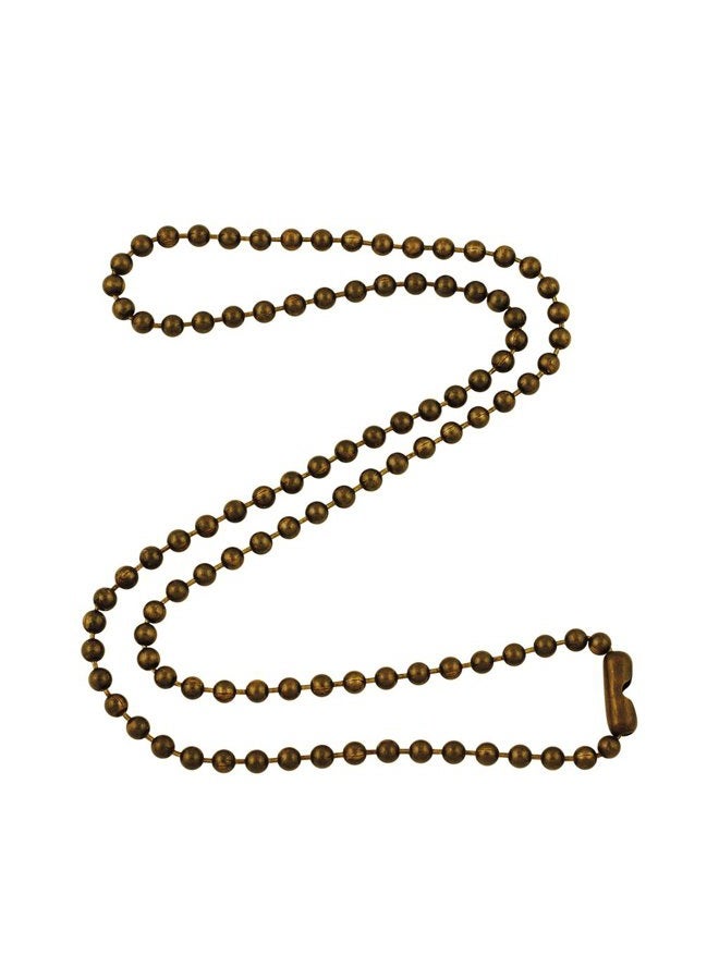 DragonWeave 3.2mm Antique Brass Ball Chain Necklace with Extra Durable Color Protect Finish - 16 Inches - Image 1