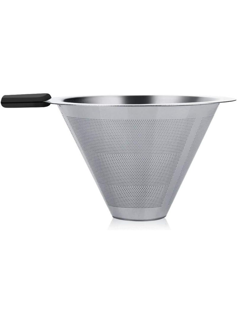 Stainless Steel Coffee Dripper Set with 400ml Glass Carafe – Manual Pour Over Coffee Maker Set - Image 4