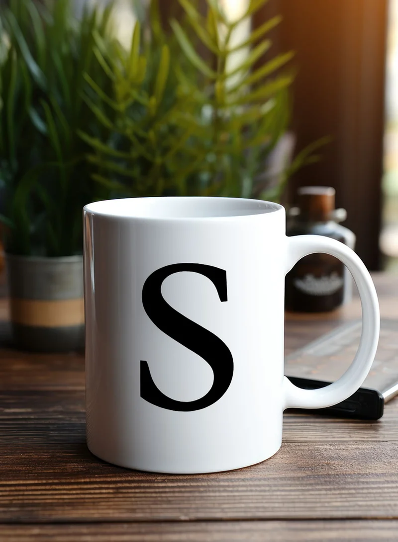 لوحة كوب سيراميك  أونصة بتصميم حرف  على الجانبين