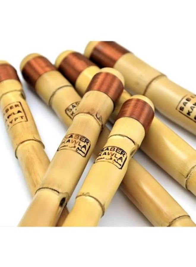 Handmade Ney Dokah (Re) Flute 7 Holes – Professional Wind Instrument Nay Doka 440 Hz Tuning Crafted by Saber Kawala - 1 Piece - Image 1