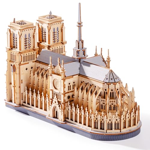 WOWOOD 3D Wooden Puzzle for Adults Notre Dame de Paris Cathedral Model Building Sets DIY Craft Kits Unique Gift and Home Decor for Architecture Enthusiast 330PCS - Image 1