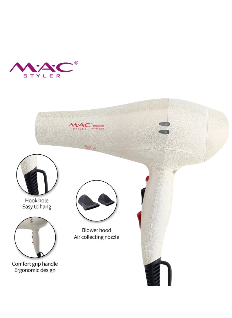 Mac Styler 2200W Turbo Ionic Hair Dryer – Salon-Quality Fast Drying & Smooth Styling  - Image 2