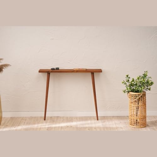 Craftsline 60Cm Long Wooden Console Table for Living Room & Entryway | Multipurpose Sofa Table with Storage Shelf | Modern Home Furniture for Hallway & Bedroom (60x20x77 Cm) - Image 2