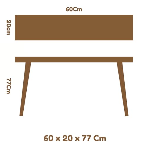 Craftsline 60Cm Long Wooden Console Table for Living Room & Entryway | Multipurpose Sofa Table with Storage Shelf | Modern Home Furniture for Hallway & Bedroom (60x20x77 Cm) - Image 3