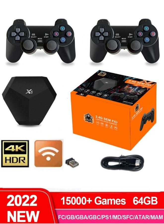 Mi VAZA - 4K HD SEM F10 X6 Retro Video Game Gamepad Built In 64GB 15000 Classic Games Wireless Controller Mini Game Box - Image 1