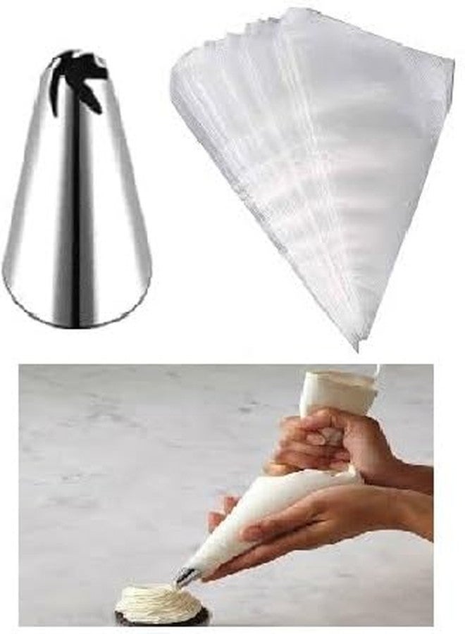 HPK Icing Piping Nozzle for Decorating Cakes, Cupcakes (Piping Bag 5PCS) Stainless Steel Speciality Icing Nozzle (Steel Pack of 1) - Image 2
