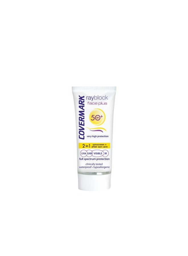 Covermark Rayblock Face Plus 2-In-1 Sunscreen Normal SPF50+ 50ml - Image 1