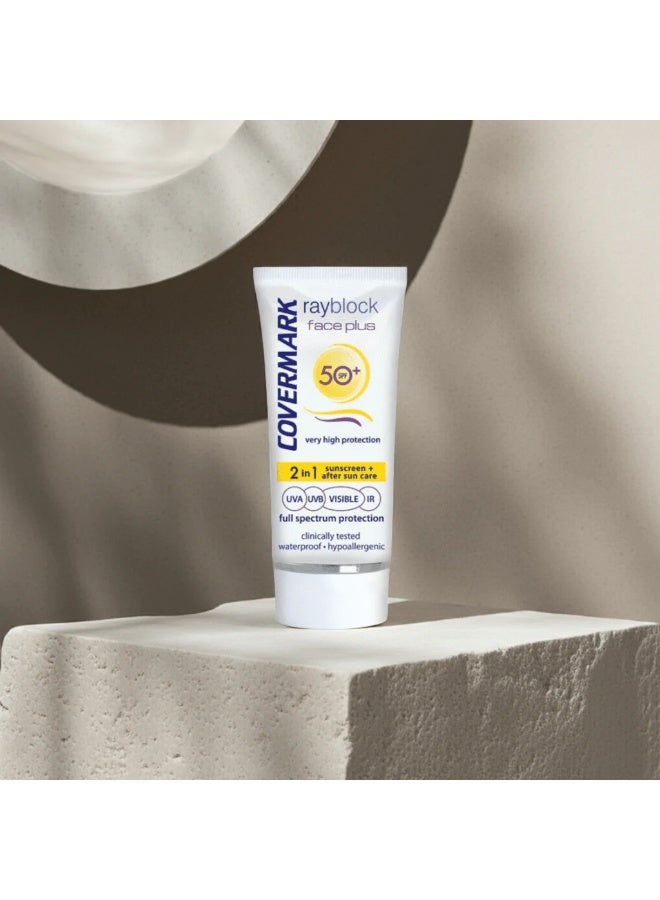 Covermark Rayblock Face Plus 2-In-1 Sunscreen Normal SPF50+ 50ml - Image 3