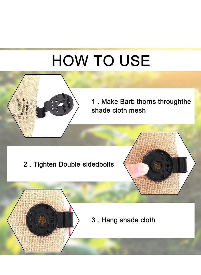 Generic 50 Pack Shade Cloth Plastic Clips Windproof Awning Clamp Tent Patio Plant Shade Grip for Sun Shade Net Reusable Gardening Clips Accessory - Image 3