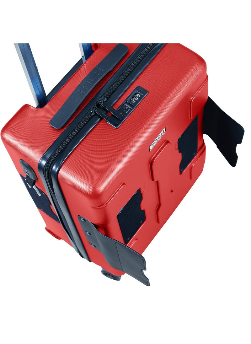 TACH - Connectable 3 Pcs Luggage Set | 22, 24 & 28" Spinner Luggage with TSA Locks | Patented Built-In Connecting System Easily Links 6 Bags | Wine Red - Image 1
