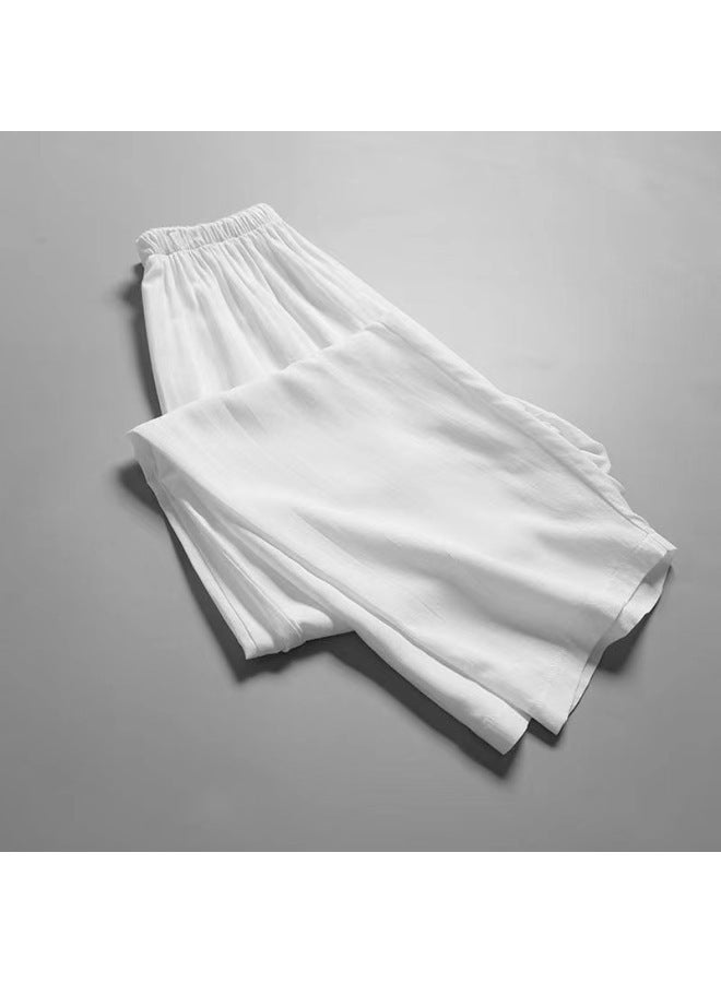 Children's Mid-layer Top And Pants Hanfu Chinese Style Underwear Base Pants Kids All-season White Elastic Waistband Direct From Manufacturer